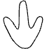 Shape Abstract Footprint Chinken Element from Organic Shapes - Filled Set