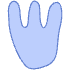 Shape Abstract Footprint Tulip Element from Organic Shapes - Filled Set