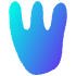 Shape Abstract Footprint Tulip Element from Organic Shapes - Gradient Set