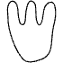 Shape Abstract Footprint Tulip Element from Organic Shapes - Filled Set