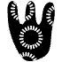 Shape Abstract Footprint Tulip Element from Organic Shapes - Texturized Set