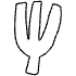 Shape Abstract Fork Element from Organic Shapes - Filled Set
