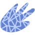Shape Abstract Hand Element from Organic Shapes - Texturized Set