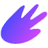 Shape Abstract Hand Element from Organic Shapes - Gradient Set