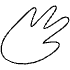 Shape Abstract Hand Element from Organic Shapes - Filled Set