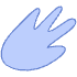 Shape Abstract Hand Element from Organic Shapes - Filled Set