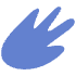 Shape Abstract Hand Element from Organic Shapes - Flat Set