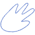 Shape Abstract Hand Element from Organic Shapes - Line Set