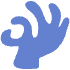 Shape Abstract Hand Zombie Okay Element from Organic Shapes - Flat Set