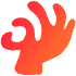 Shape Abstract Hand Zombie Okay Element from Organic Shapes - Gradient Set