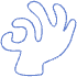 Shape Abstract Hand Zombie Okay Element from Organic Shapes - Line Set
