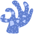 Shape Abstract Hand Zombie Okay Element from Organic Shapes - Texturized Set