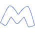 Shape Abstract M Bird Element from Organic Shapes - Line Set
