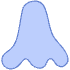 Shape Abstract Nose Element from Organic Shapes - Filled Set