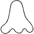 Shape Abstract Nose Element from Organic Shapes - Filled Set