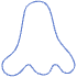 Shape Abstract Nose Element from Organic Shapes - Line Set
