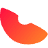 Shape Abstract Orange Fruit Element from Organic Shapes - Gradient Set
