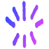 Shape Abstract Sparkle Dash Element from Organic Shapes - Gradient Set