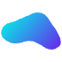 Shape Abstract Triangular Boomerang Element from Organic Shapes - Gradient Set
