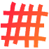 Shape Abstract Waffle Reticulum Element from Organic Shapes - Gradient Set