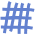 Shape Abstract Waffle Reticulum Element from Organic Shapes - Flat Set