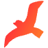 Shape Bird Nature Element from Organic Shapes - Gradient Set