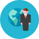 Businessman Globe icon - Free transparent PNG, SVG. No Sign up needed.