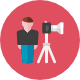 Cameraman icon - Free transparent PNG, SVG. No Sign up needed.