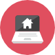 Laptop House icon - Free transparent PNG, SVG. No Sign up needed.