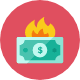 Money Fire icon - Free transparent PNG, SVG. No Sign up needed.