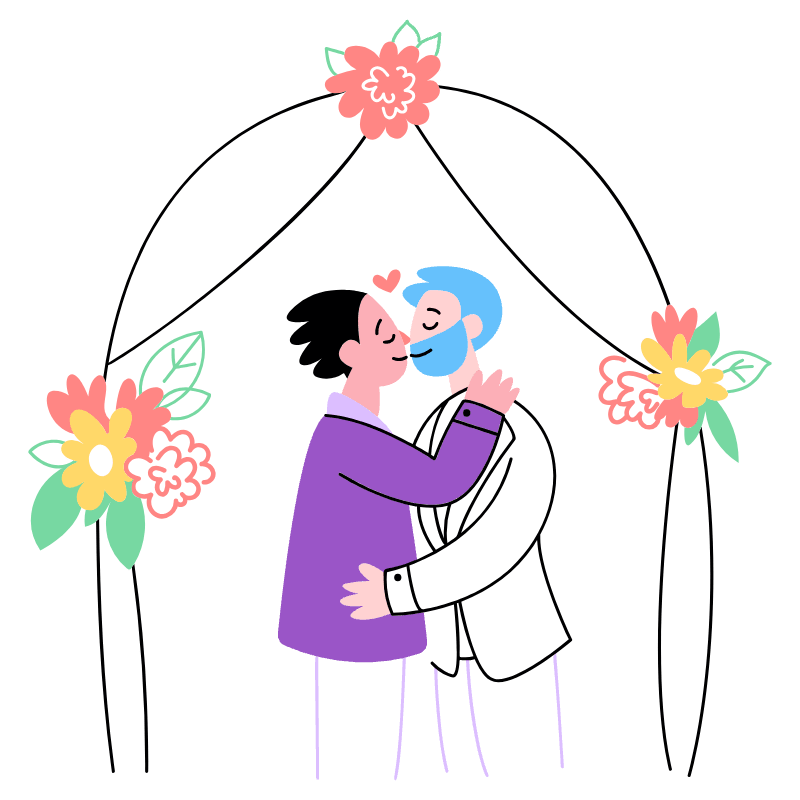 LGBT WEDDING 1 Illustration from Barcelona Set