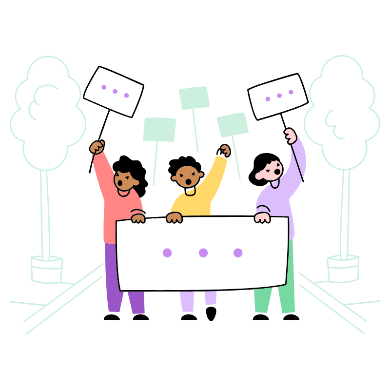 STREET PROTEST Illustration from Barcelona Set