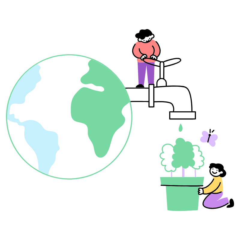 WATER CONSERVATION Illustration from Barcelona Set