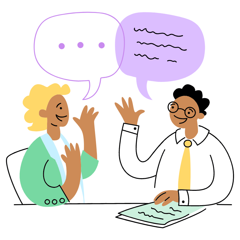 BUSINESS CONVERSATION 1 Illustration from Barcelona Set