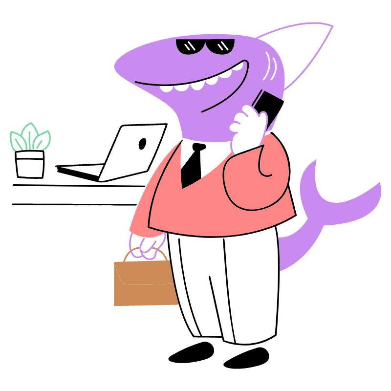 BUSINESS SHARK 1 Illustration from Barcelona Set