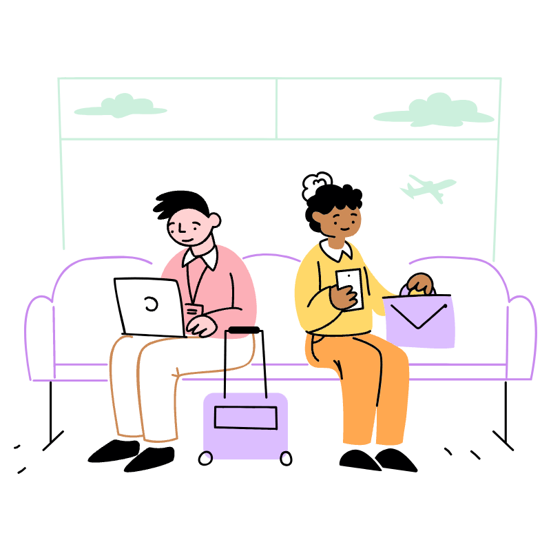 BUSINESS TRIP 1 Illustration from Barcelona Set
