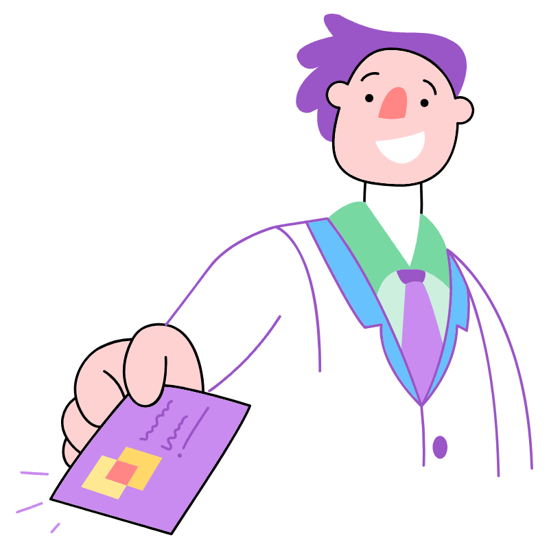 BUSINESSMAN BUSINESS CARD Illustration from Barcelona Set