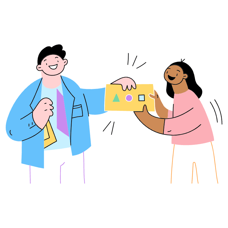 Businessman Giving Business Card 2 Illustration from Barcelona Set