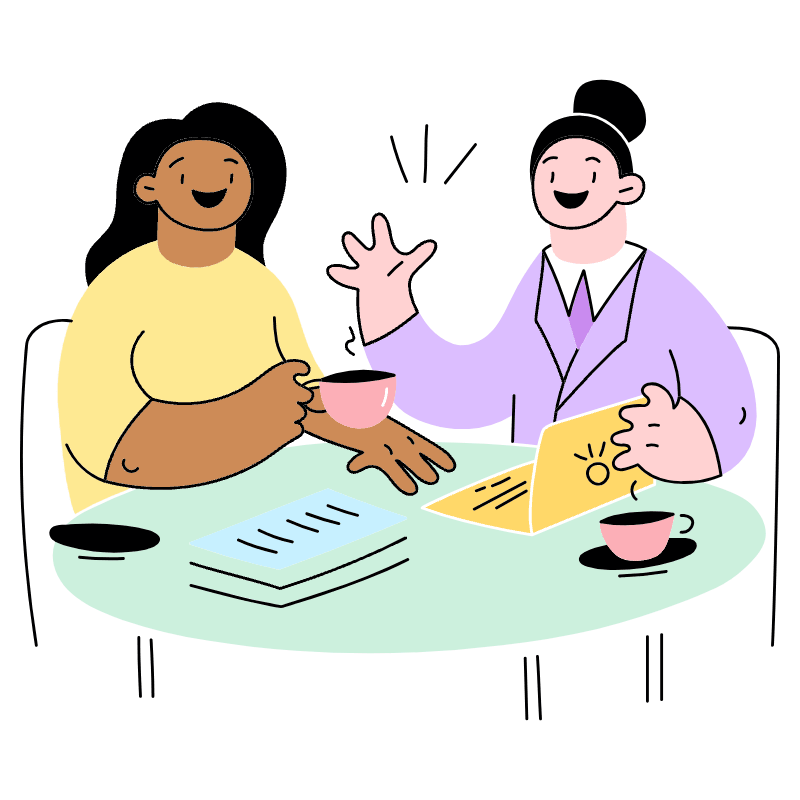 Conversation Businessman And Customer 2 Illustration from Barcelona Set