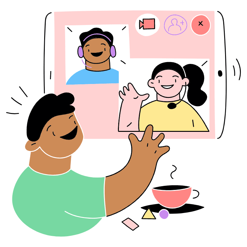 Facetime Meeting 1 Illustration from Barcelona Set