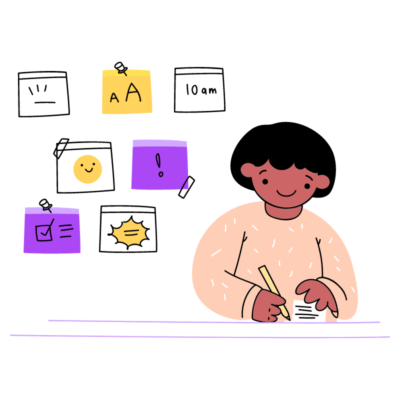 POST IT Illustration from Barcelona Set