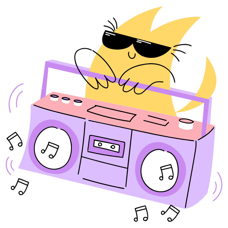 Boombox 1 Illustration from Barcelona Set