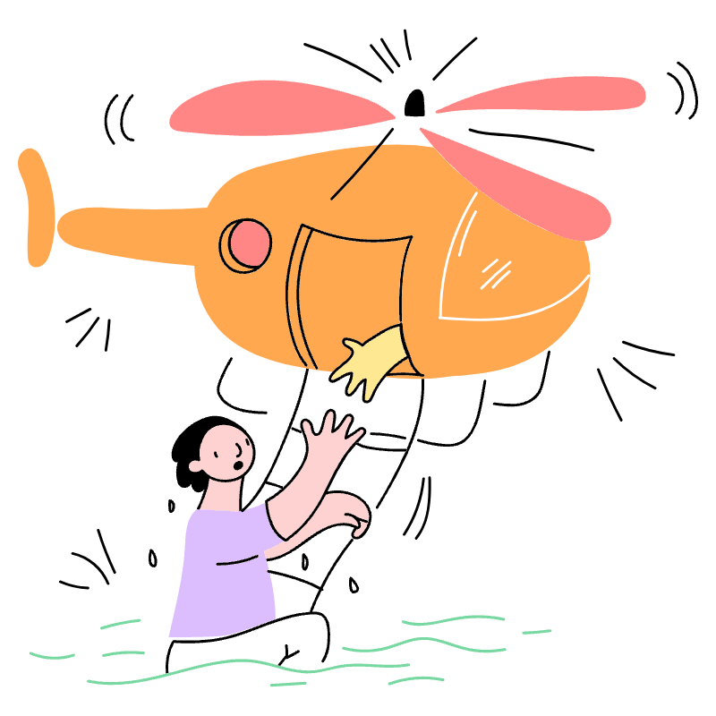 Helicopter RESCUE 2 Illustration from Barcelona Set