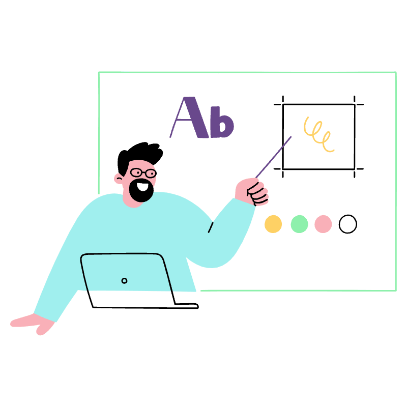 Designer Giving A Keynote 1 Illustration from Barcelona Set