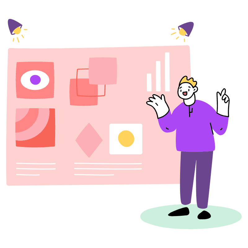 Designer Giving A Keynote 2 Illustration from Barcelona Set