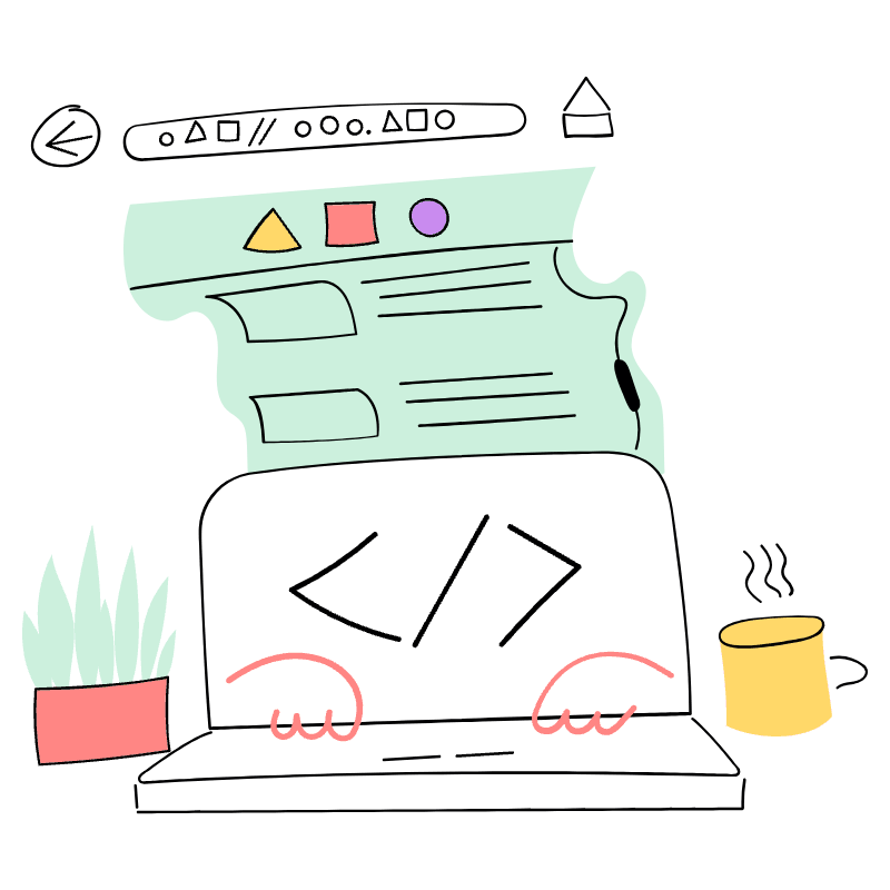 Coding A Website 1 Illustration from Barcelona Set