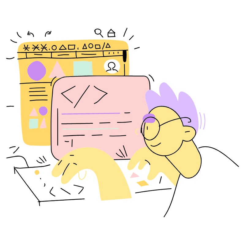 Coding A Website 2 Illustration from Barcelona Set