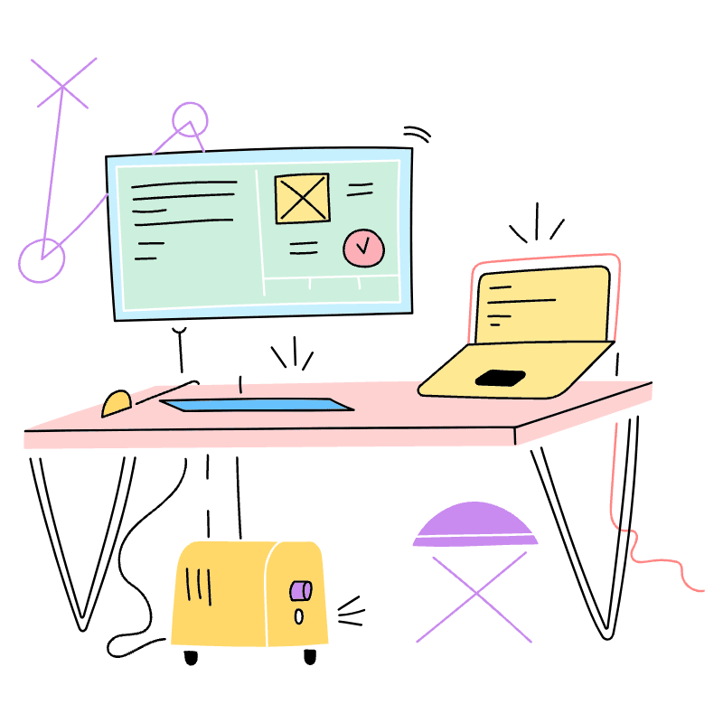 Developer Desk 1 Illustration from Barcelona Set
