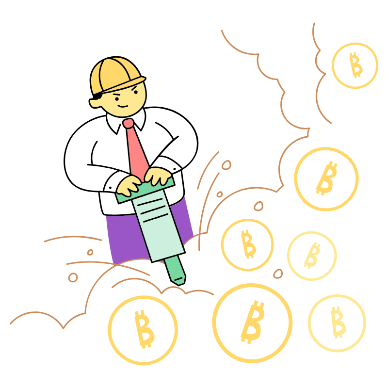 Bitcoin Mining 2 Illustration from Barcelona Set