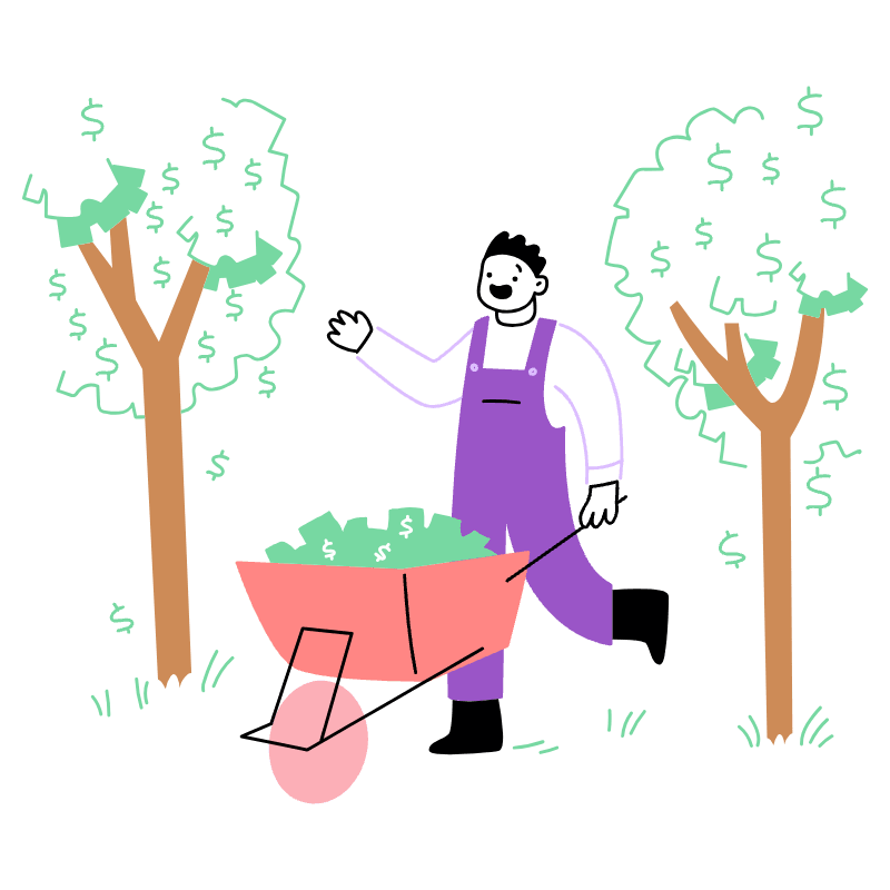 Money Growing On Trees 1 Illustration from Barcelona Set